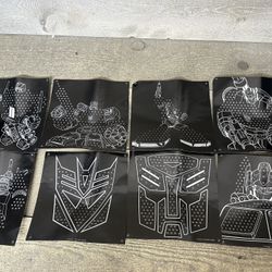 Hasbro Lite Brite Transformers 8 Sheets Fits Flat Screen & Cube New Open Box