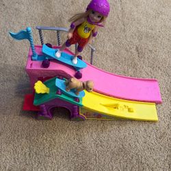 Chelsea & Puppy Skateboarding Ramp