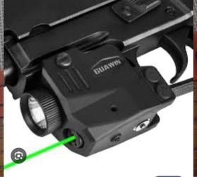 Slotted Rails Required, Not Fit Subcompact/ GL43, Gun Flashlight and Red Laser Beams with Strobe/ Momentary, Rechargeable