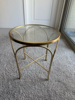 Gold Metal Side Table