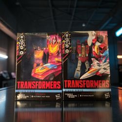 Transformers Studio Series MTMTE Collection Voyager Class Starscream & Autobot Hotrod