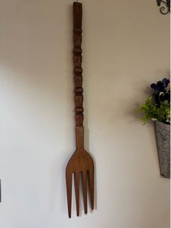 Large Vintage Spoon and Fork