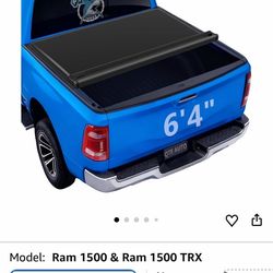 PM Auto Truck Bed Tonneau Cover for Ram 1(contact info removed)-2026 & Ram 1500 TRX 2021-2024 Soft Roll-Up 6'4" Waterproof,UV Resistant & Easy Install