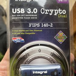 Integral CRYPTO DUAL FIPS 140-2 ENCRYPTED USB 3.0