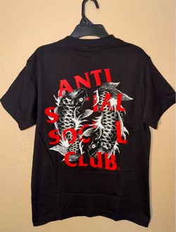 Anti Social Social Club Black Omakase Koi Fish T-Shirt Mens Size Small Brand New