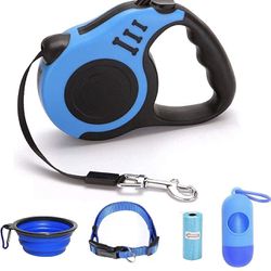 Retractable Dog Leash for Medium - Small Dogs and Cats 16.5FT Tangle Free, Heavy Duty Walking Leash with Anti Slip Handle, Pause and Lock Strong Nylon