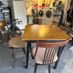 Bistro Table Counter Height With 2 Custom Made Stools