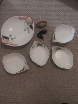 SEAFOOD THEMEPASTA BOWL SET