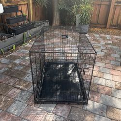 36" Black Wire Dog Crate Cage w/ Tray- Foldable!