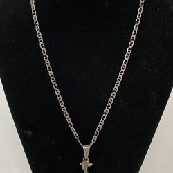 Vintage Italy 925 Sterling Mariner Chain Necklace with Anchor Pendant ~ 18.5gr