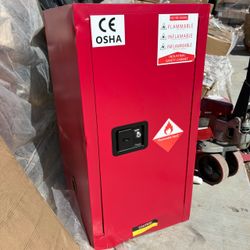 Flame Cabinet 20 Gallon 35H x 23W x 18D, Compact Flammable Storage Cabinet, Double-Walled Steel Fire Cabinet for Garage Workshop