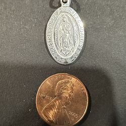 925 Sterling Silver Pendant Nuestra Senora De Guadalupe