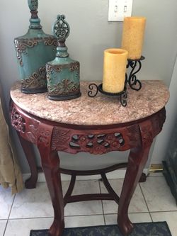 Traditional wall marble table