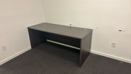 Gray Wood Office Desk 