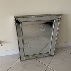 Kirby rectangle silver elegant mirror