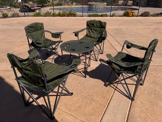 Camp chairs and table