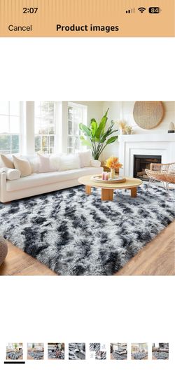 Rugs for Living Room, Ultra Fluffy Fuzzy Shag 6’x9’ Area Rug for Bedroom, Modern Plush Soft High Pile Upgrade Non-Slip Carpet for Kids Girls and Boy