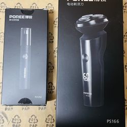 Poree Electric Razor 4D Rotary Shaver with LCD Display & Nose Hair Trimmer New