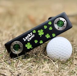 Lucky Clover Milled Putter w/ Headcover | Shamrock Black RH 34” | New, Sealed