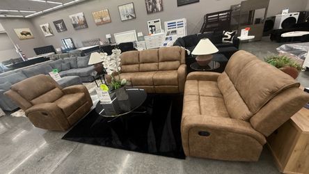 2 PC RECLINER SOFA AND LOVESEAT FREE RECLINER CHAIR