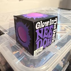 Nee Doh Needoh Glow-In-The-Dark Stress Fidget Squeeze sensory Toy TikTok Purple