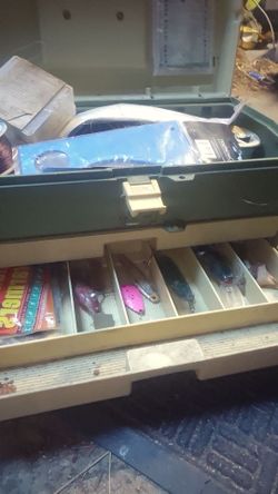 2 loaded tackle boxes