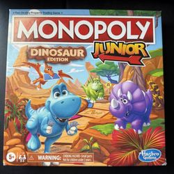 Hasbro Gaming Monopoly Junior Dinosaur Edition Board Game, Kids Board Games