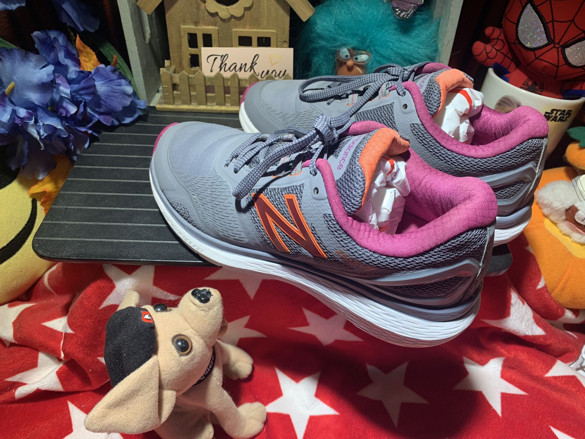 Women’s Size 7 New Balance 1865 V1 Athletic Shoes Arctic Grey w/ Purple Trim Clean