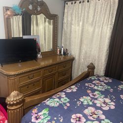 King Bed With Dresser for sale