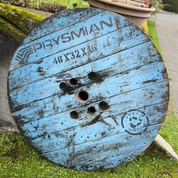 FREE Blue Wooden Spool Top