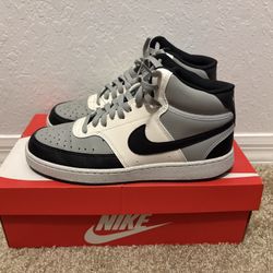Men’s Nike Court Vision Mid NN Light Smoke Grey/Black Size 8.5