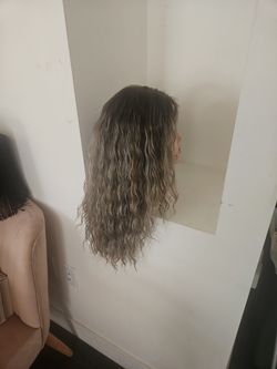 HR tm. 100% heat retardant fiber wig