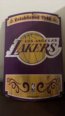 Los Angeles Lakers NBA Wooden Wall Sign