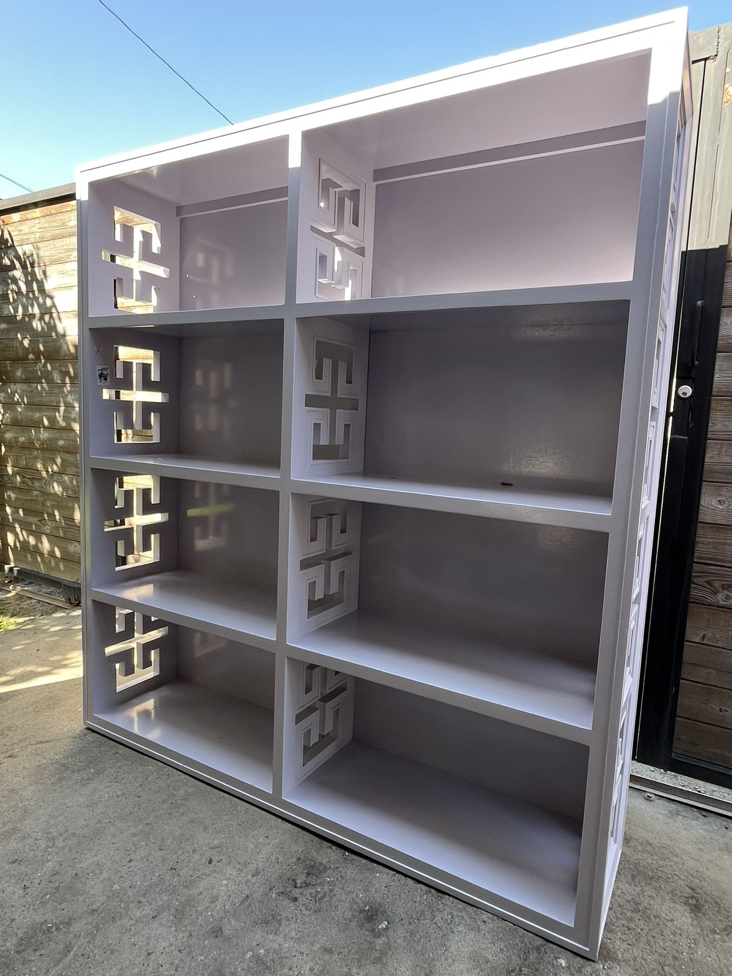 Large White Bookcase Shelving Wall Unit