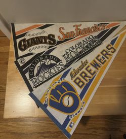 3 Sports Pennants 
