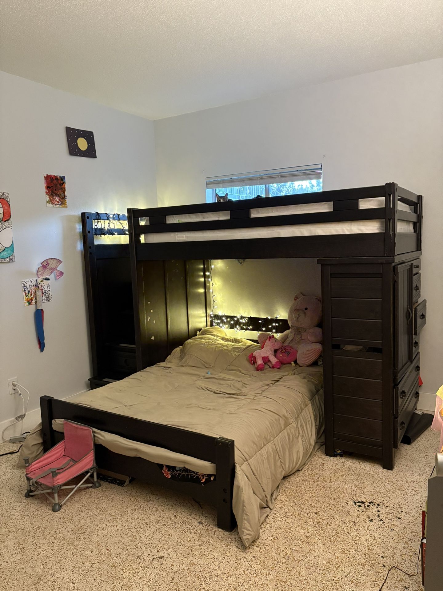 Major Bunk Bed With Built In Dresser And Drawers