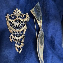 Monet Owl/waterfal Vintage Brooch