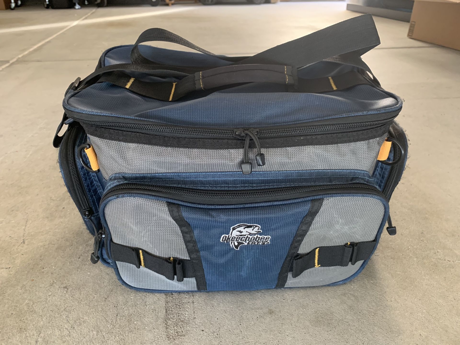 Okeechobee Fats Medium Fishing Tackle Bag with 5 Tackle Boxes Included for Sale in San Diego, CA