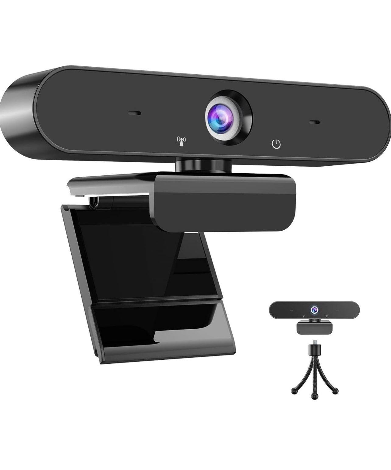 1080P Webcam with Microphone, Autofocus Noise-canceling HD