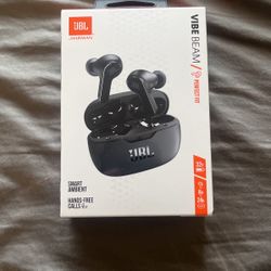 Black JBL Earbuds Vibe Beam