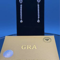 #- 159 Stunning dangle moissanite earrings