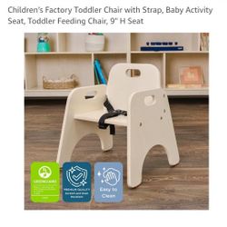 Angeles Wooden Toddler Chair With Strap Feeding Chair