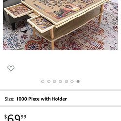 Lovinouse Jigsaw Puzzle Board with Drawers, Wooden Puzzle Table
