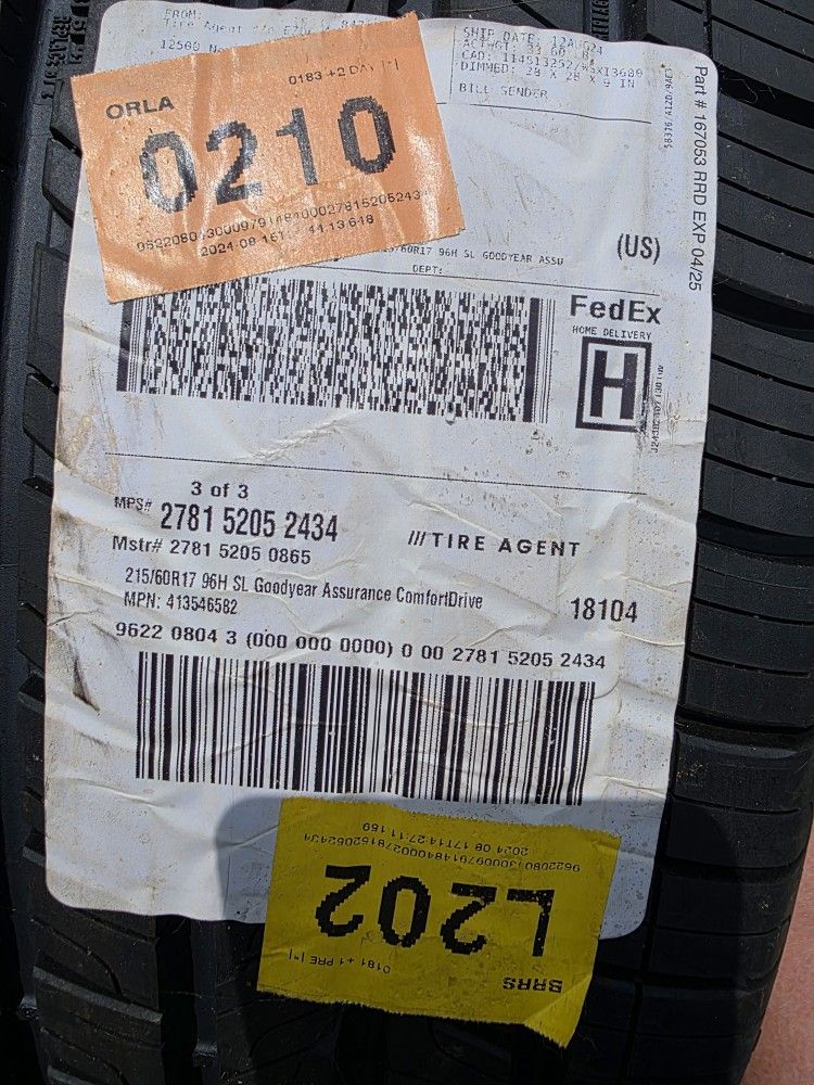 Brand New Tire 260-60-R15 Goodyear