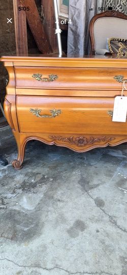 Heavy  Wood 2-Drawer Nightstand 32 W x 24 H x 18 Deep