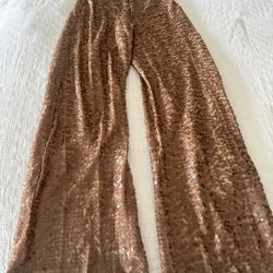 Zara Straight Leg Sequin Pants 