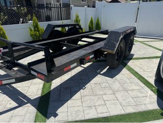 TILT 7x16 equipment trailer clean title 7x16 fits cars trucks bobcat Rzr