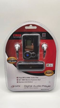 Digital Audio Player Brand New GPX MP3 & WMA Audio Files Player Holds 650 Songs