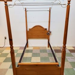 Vintage Pine Open House Twin Canopy Top Bed Frame By Sears Roebuck