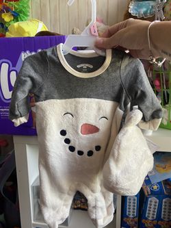Christmas 2 Pc Snowman Onesie 0-3 Months